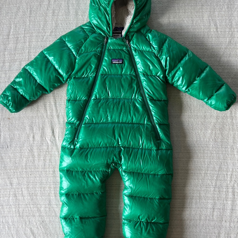 Patagonia Green Infant Snowsuit